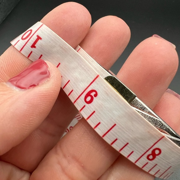 Monet Etched Vintage Bangle Bracelet, Textured Matte Silver Tone - Picture 5 of 5